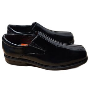 Deer Stags Boys Black Slip-On Dress Shoes